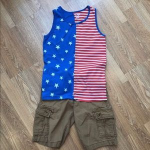 Boys Outfit - shorts & tank - size 8